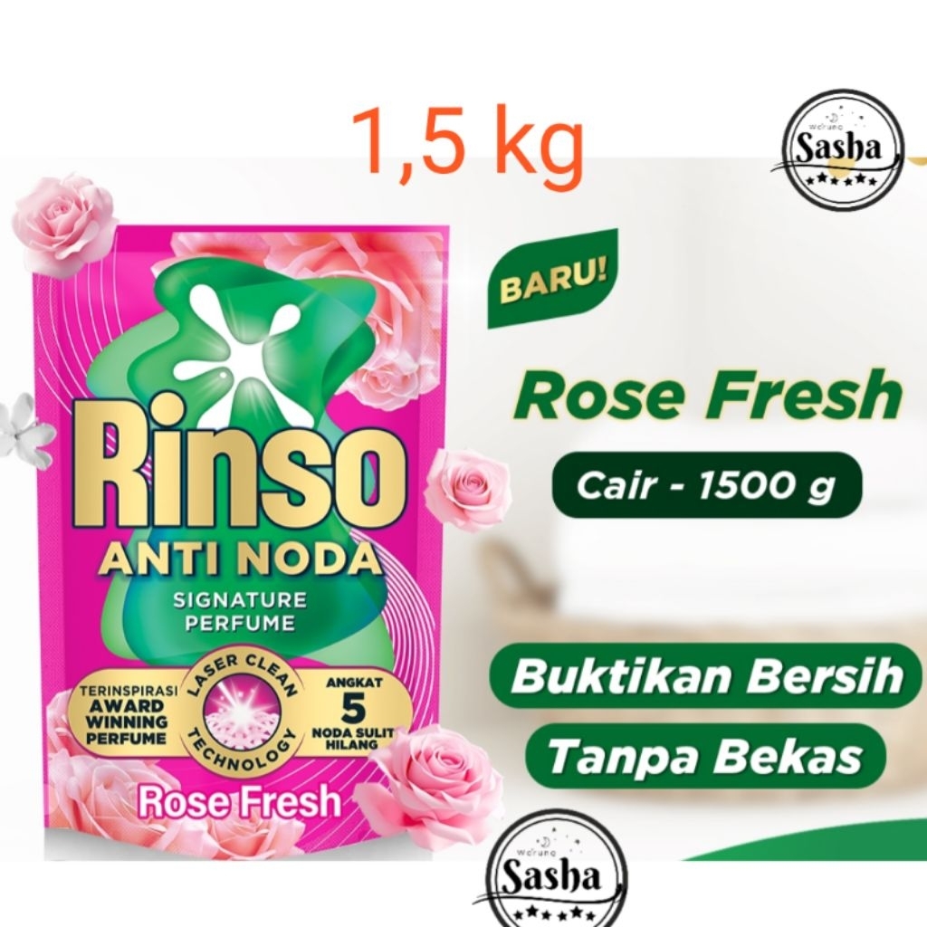 Rinso Deterjen Cair 1.5 Liter Anti Noda