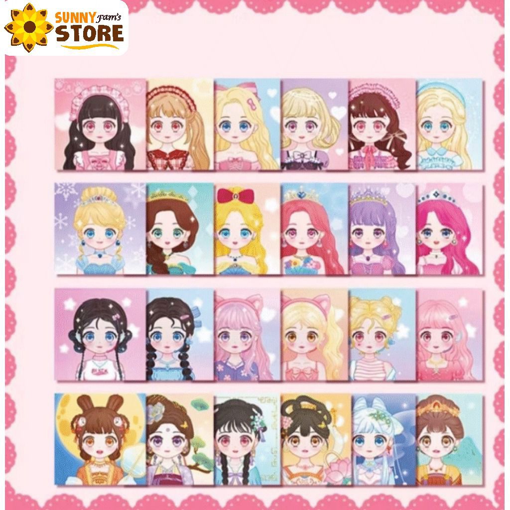 Buku stiker Diy Sticker dress up book / stiker buku fashion ganti wajah / change makeup dress sticke