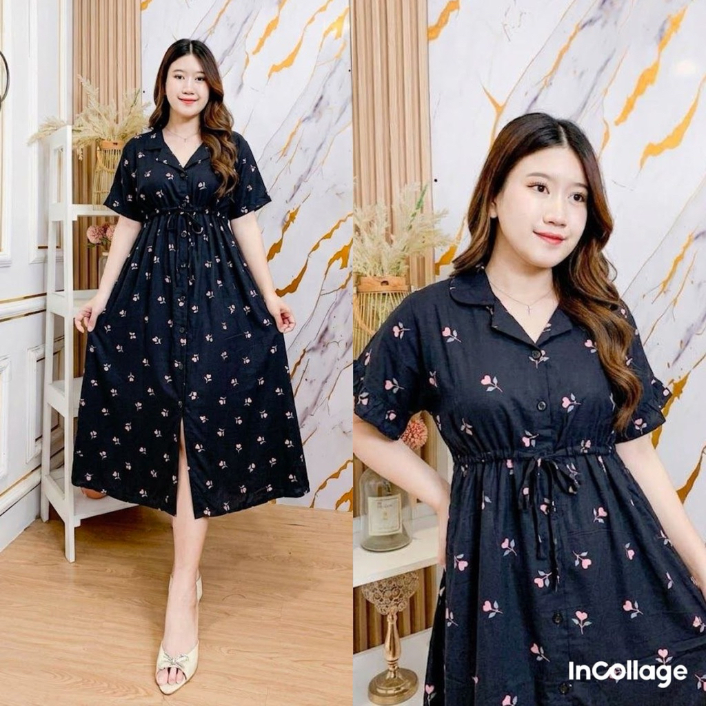 Daster savita/dress savita/kancing hidup/bumil busui/panjang/tali pinggang/daster anti pelakor/daste