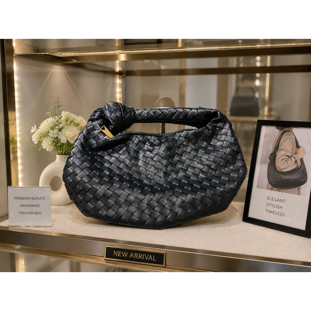 Tas BV hitam anyam