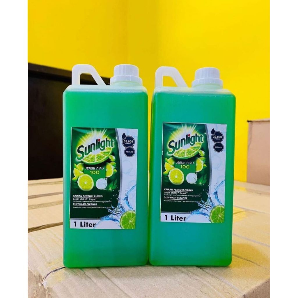 Sabun Cuci Piring Sunlight 1 Liter - Busa Melimpah, Kental, Aroma Lemon