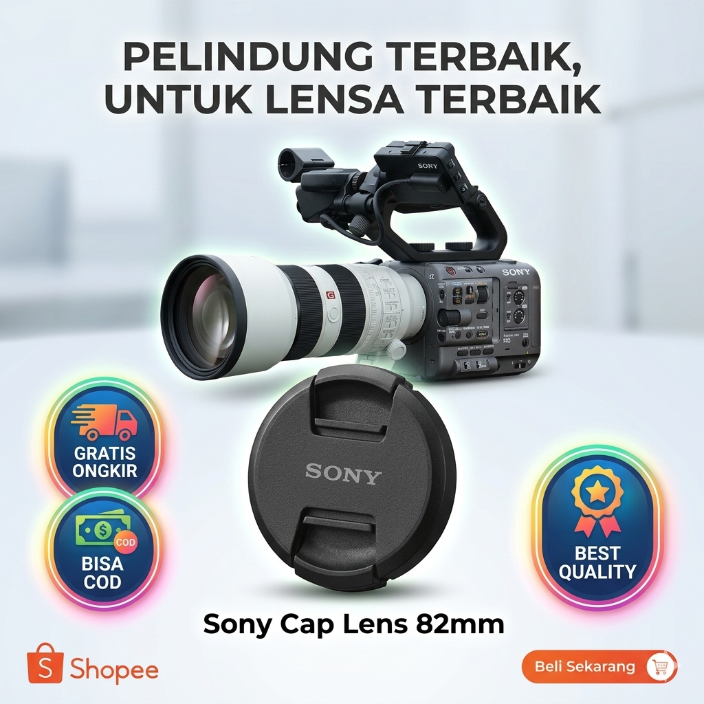 Tutup Lensa Sony 82 mm Lens Cap Center Pinch For Lensa Sony G Master GM FE 16-35mm 24-70mm