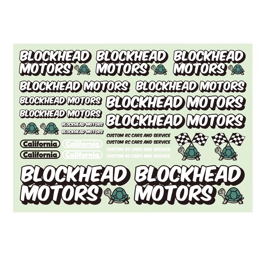 BLOCKHEAD MOTORS SIGN LOGO DECAL