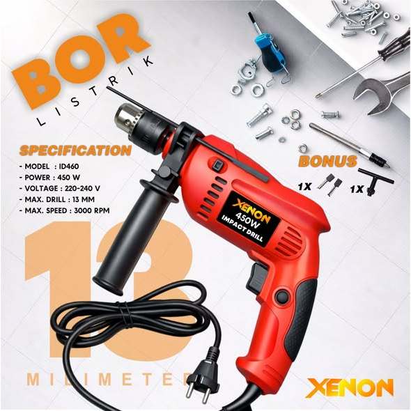 Xenon - Bor Listrik Impact 13mm (450w)