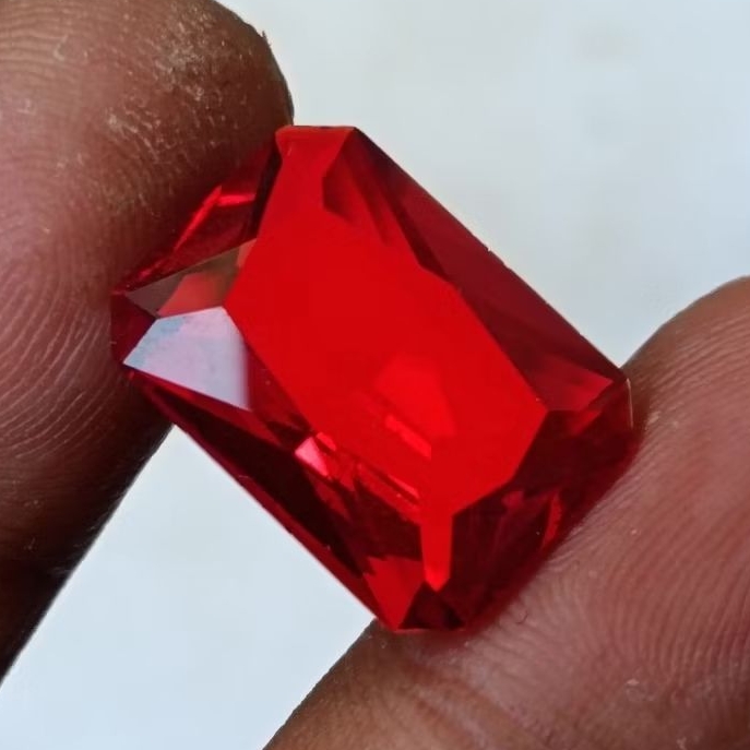 Batu Akik Merah Siam Cutting Kotak 18 x 13
