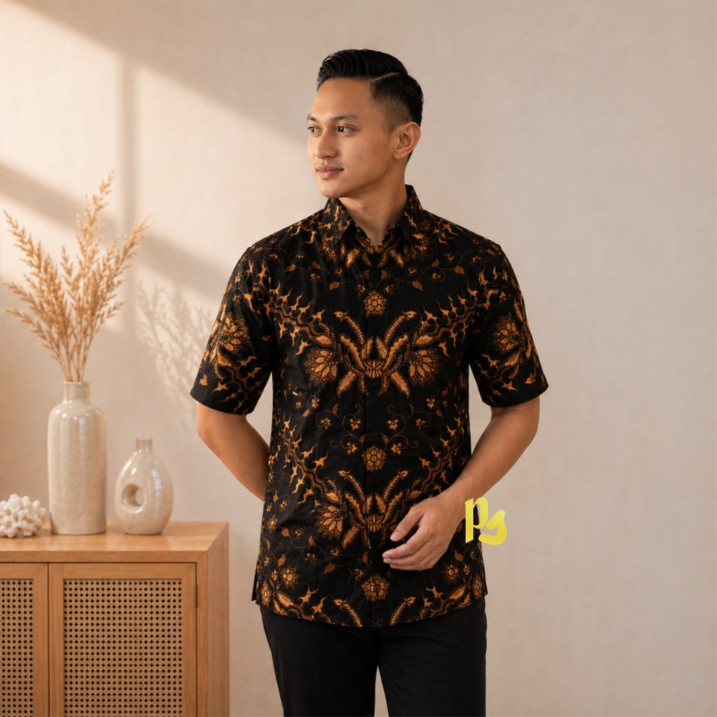 Keris Kemeja Pendek Baju Batik Pria Lengan Pendek Batik Pria Premium Seragam Batik Kantoran