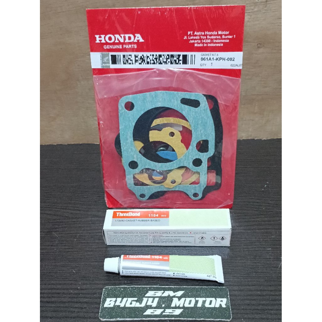 Topset Packing Blok+Lem Honda Karisma Supra X 125 Lama Kirana Asli KPH