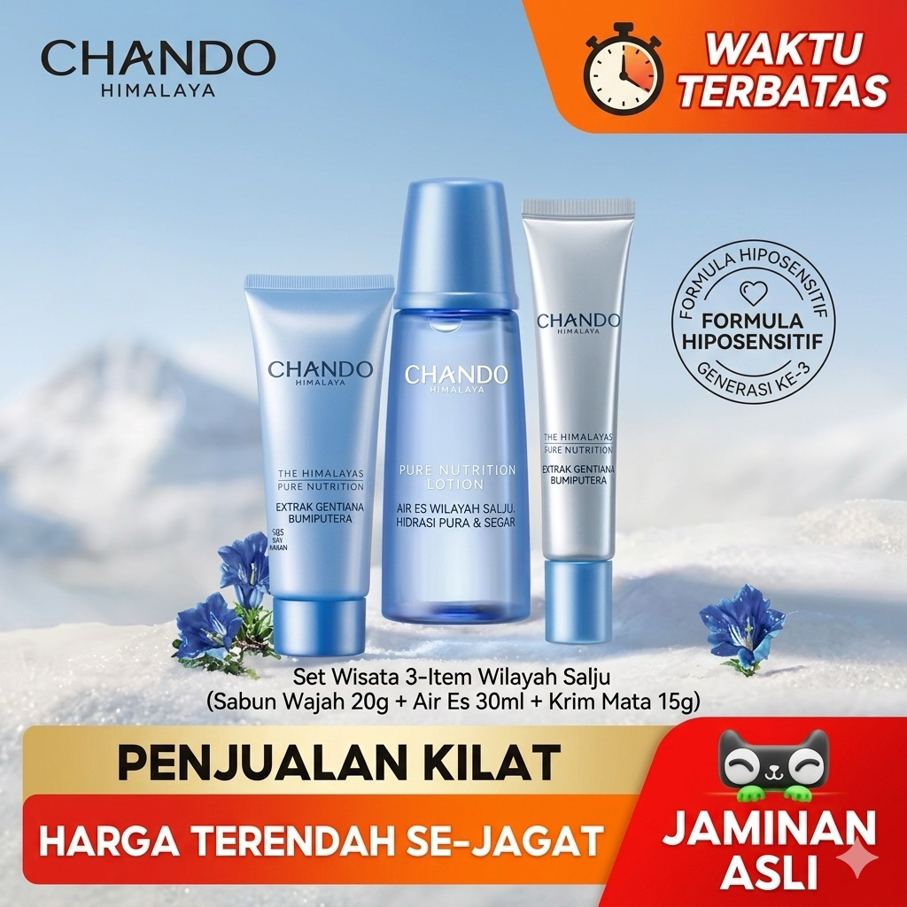 [PREORDER] Chando Himalaya Hydrating Skincare Set – Travel Size (3 pcs)