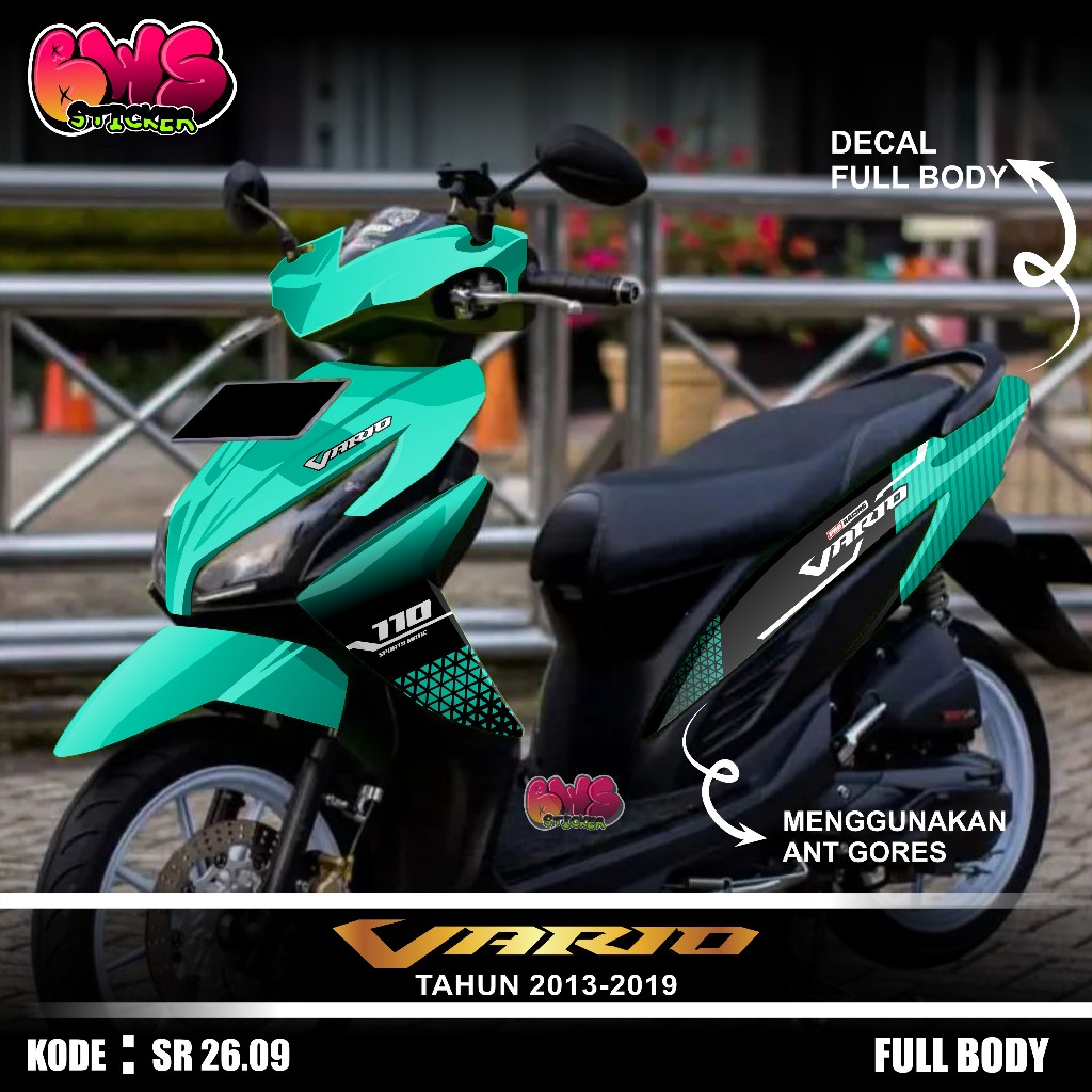 COD Terbaru Sticker Decal Full Body Honda Vario Led 110 Fi Tahun 2013 2014 2015 2016 2017 2018 2019 