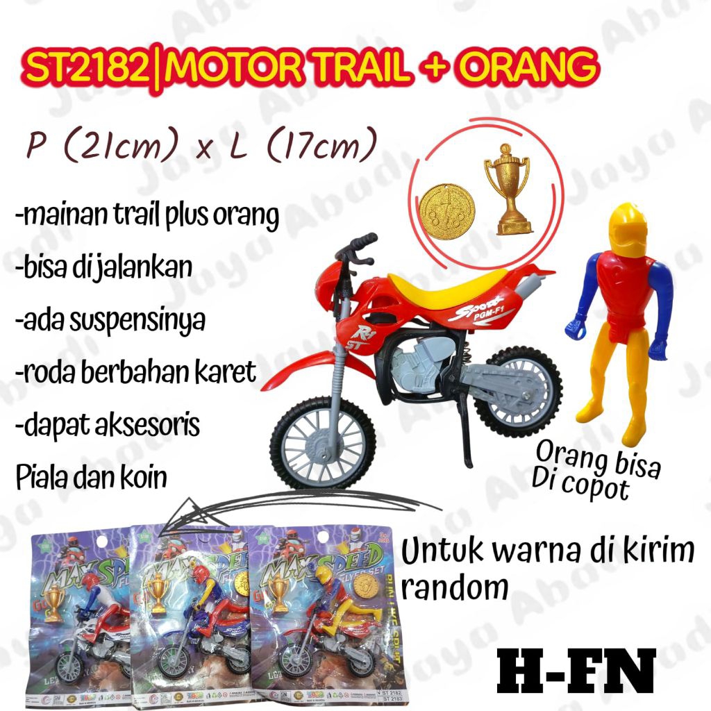 ST2182 | MAINAN ANAK MOTOR TRAIL KOLEKSI MOTOR CROSS + ORANG