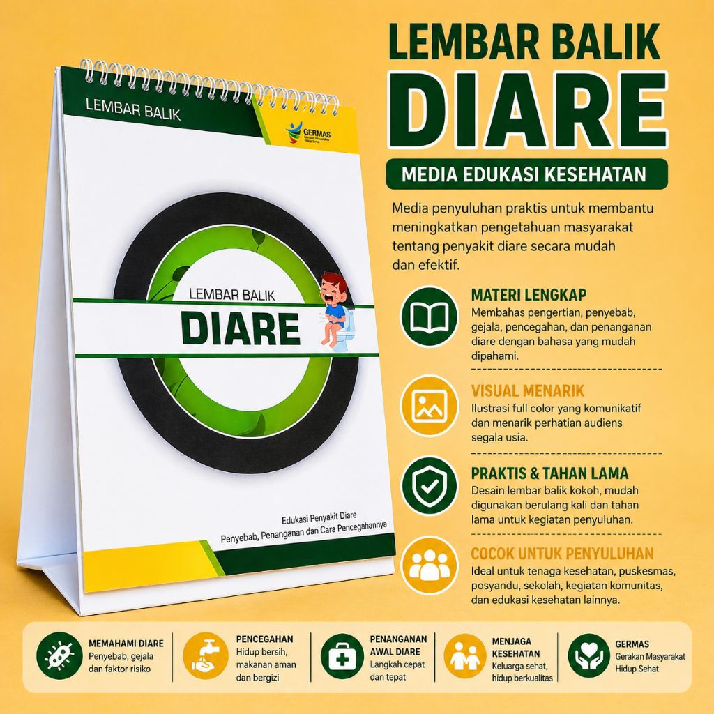 Lembar Balik Diare | Lembar Balik Edukasi Diare | Lembar Balik Promkes | Lembar Balik Kesehatan