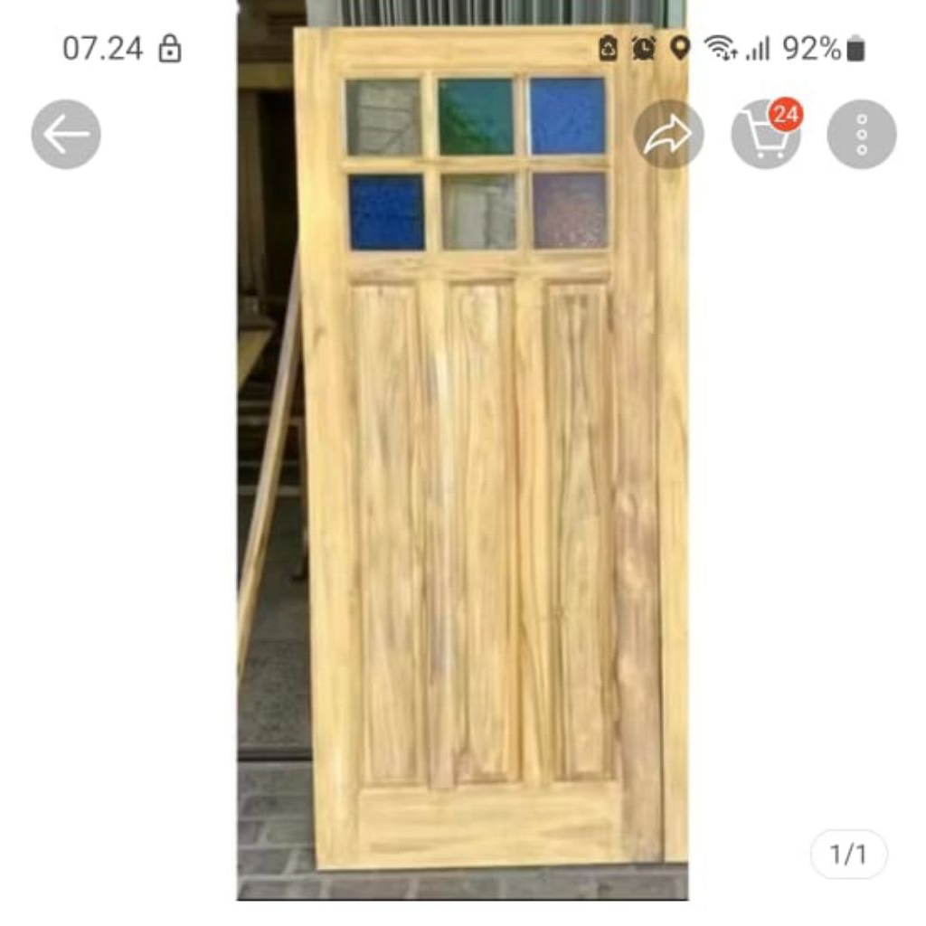 Bahan kayu jati ukuran ada di etalase