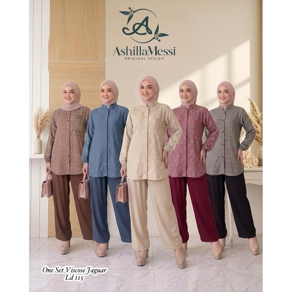 ONE SET JAGUAR ORY ASHILLA MESSI/SETELAN CELANA WANITA BAHAN JAGUAR/ONE SET KATUN TWILL ORY BY ASHIL
