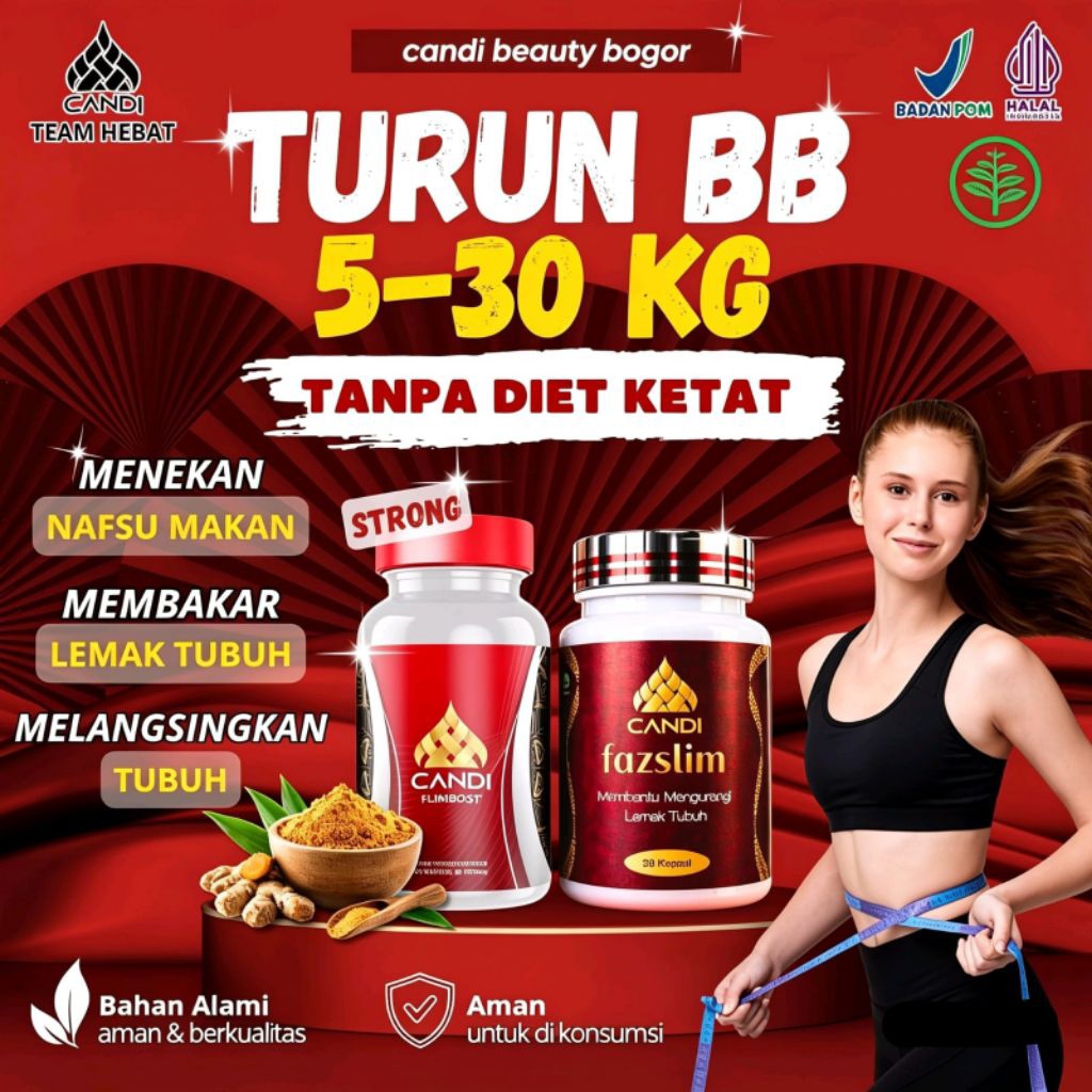 Candi pelangsing alami ORIGINAL candi beauty fazslim new Obat Diet Pelangsing Badan Penurun Berat Ba