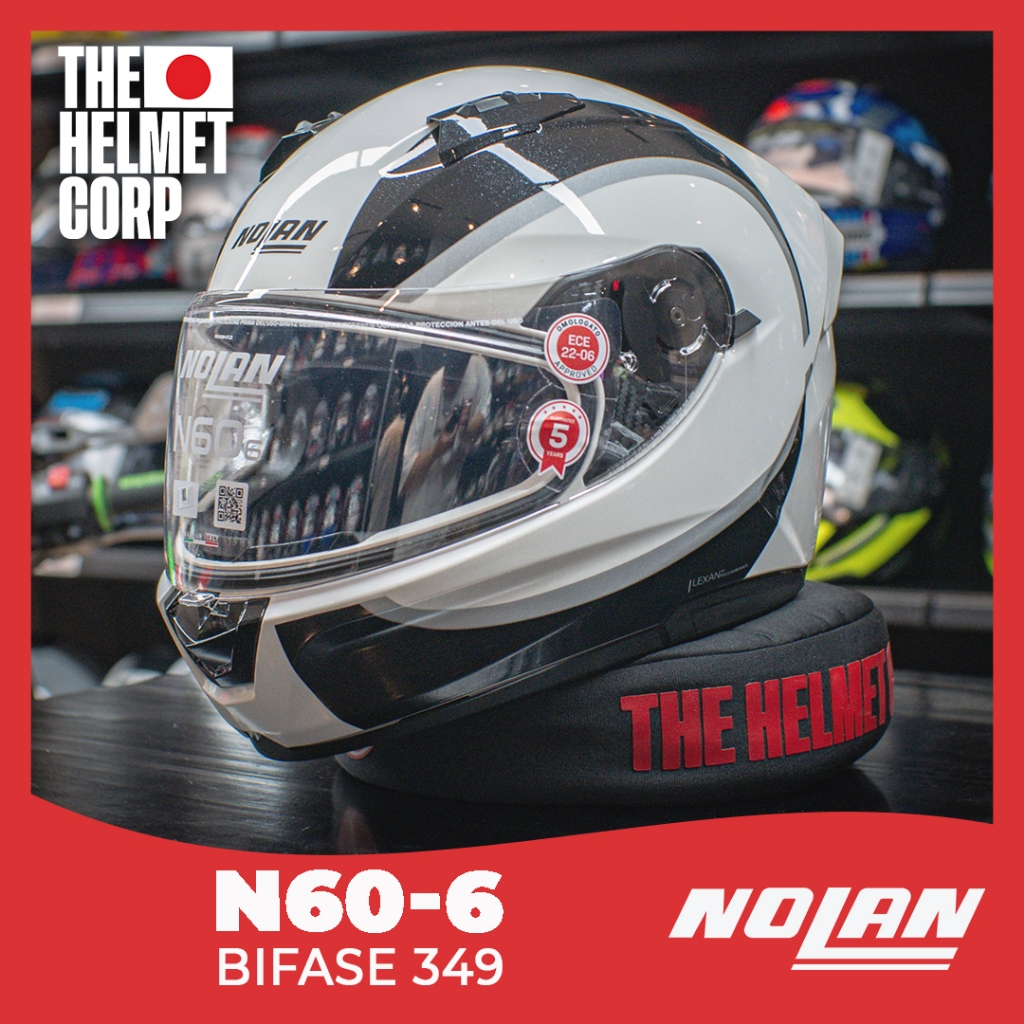 HELM NOLAN N60-6 BIFASE 349 FULL FACE HELMET DOUBLE VISOR RIDING NOLAN