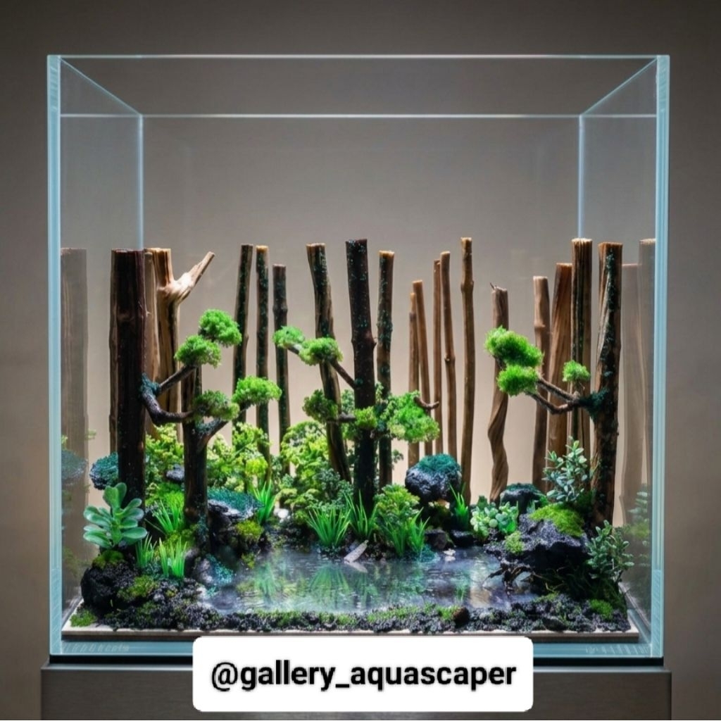 HARDSCAPE hutan tropis untuk AQUASCAPE