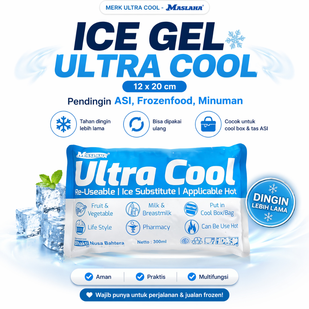 ICE JELLY PACK - ICE GEL ULTRA COOL - ICE GEL UNTUK KIPAS ANGIN AC
