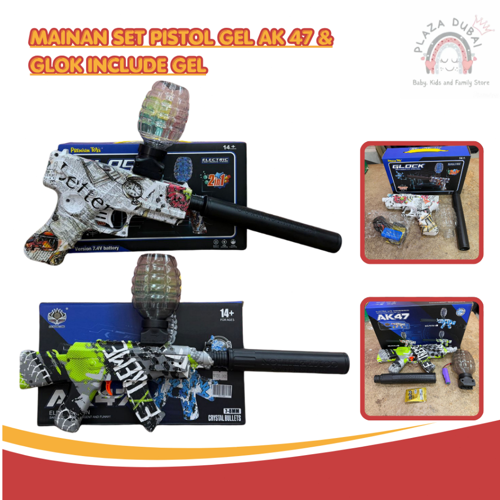 Pistol Mainan Peluru Gel Elektrik  | Tembakan Water Gel Blaster