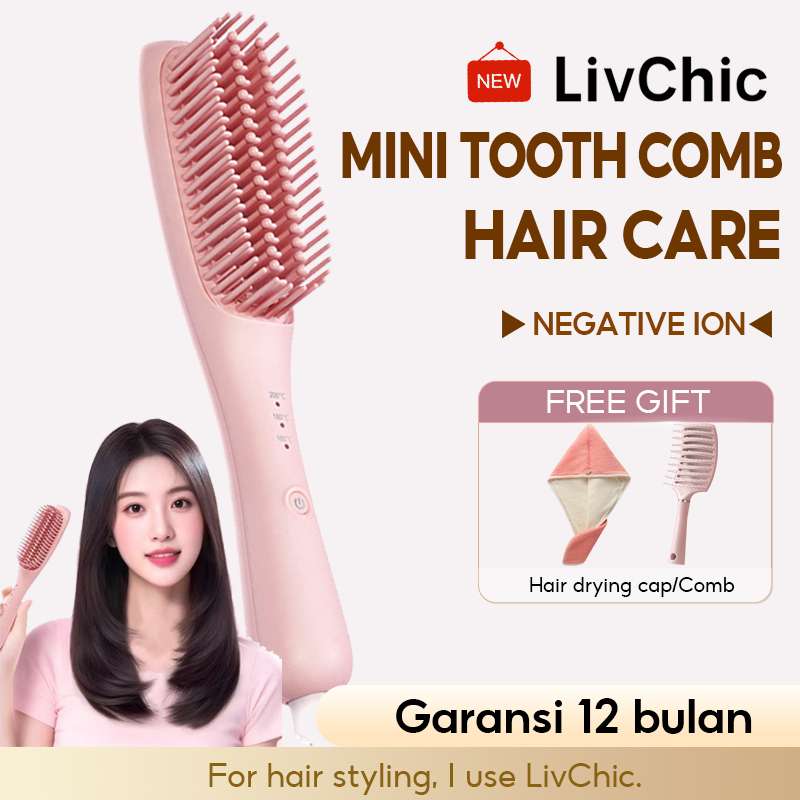 LivChic Official LB401 Mini 4in1 54 Watts Catokan Sisir Pelurus Rambut  [Barang Lokal]