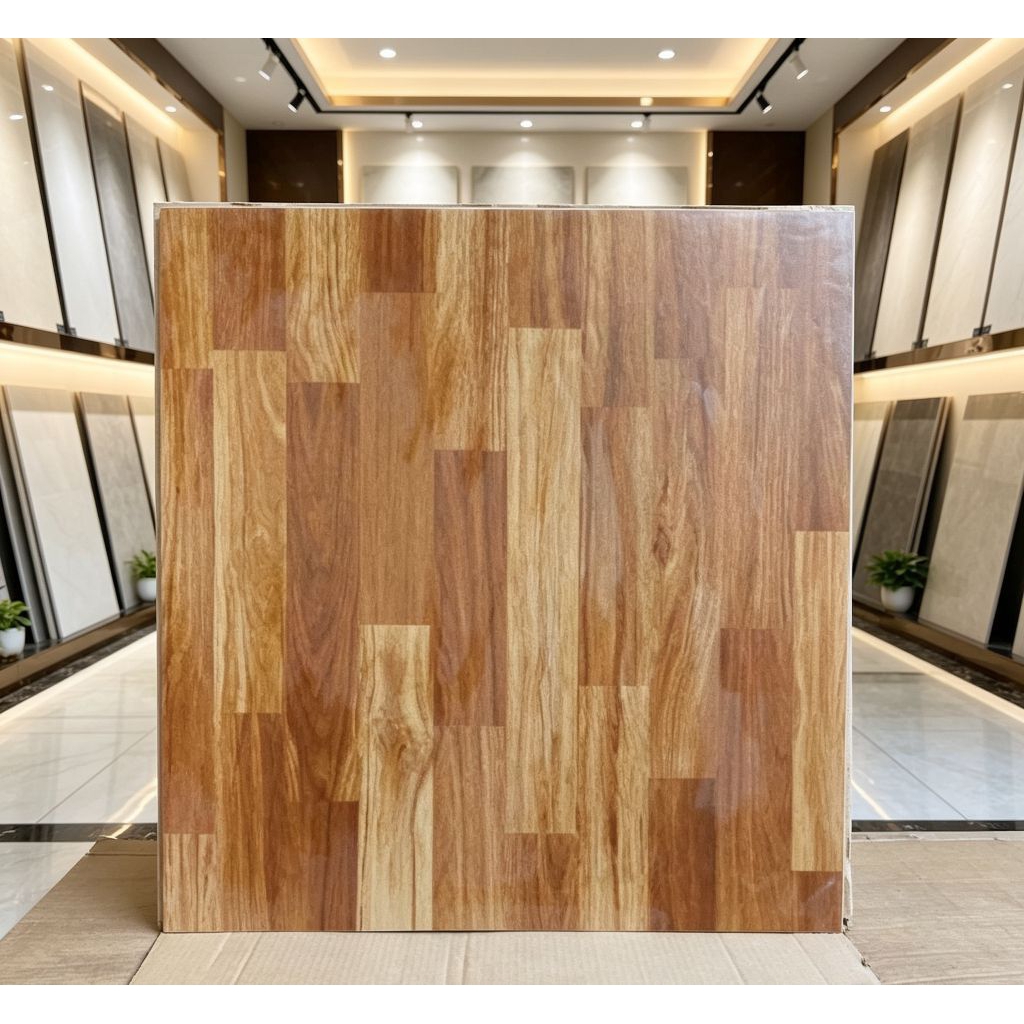 Granit Lantai Motif Parkit kayu 60x60 Indogres Farquite Wood