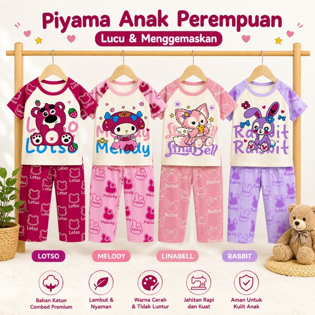 VALMELO SETELAN BAJU ANAK PEREMPUAN/SET ANAK CEWEK CELANA PANJANG (VAL-17)