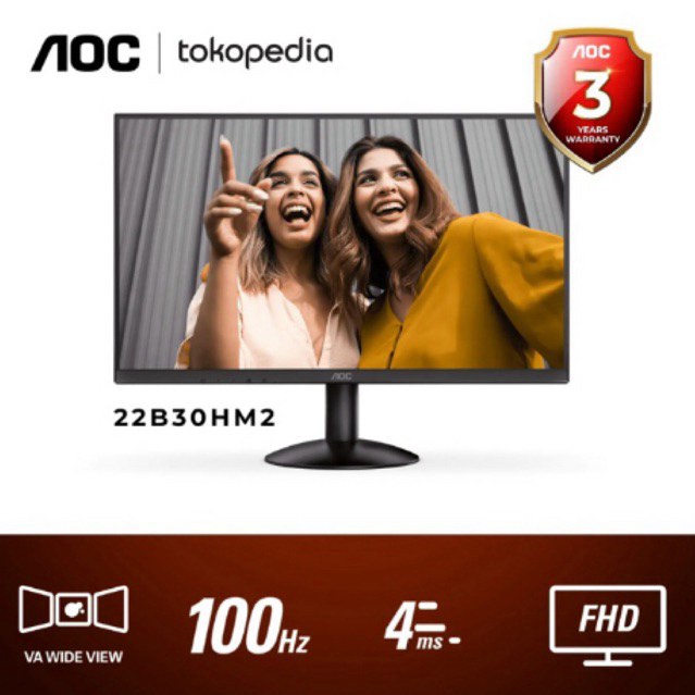 MONITOR LED AOC 22" Inch 22B30HM2 Full HD VA 100Hz