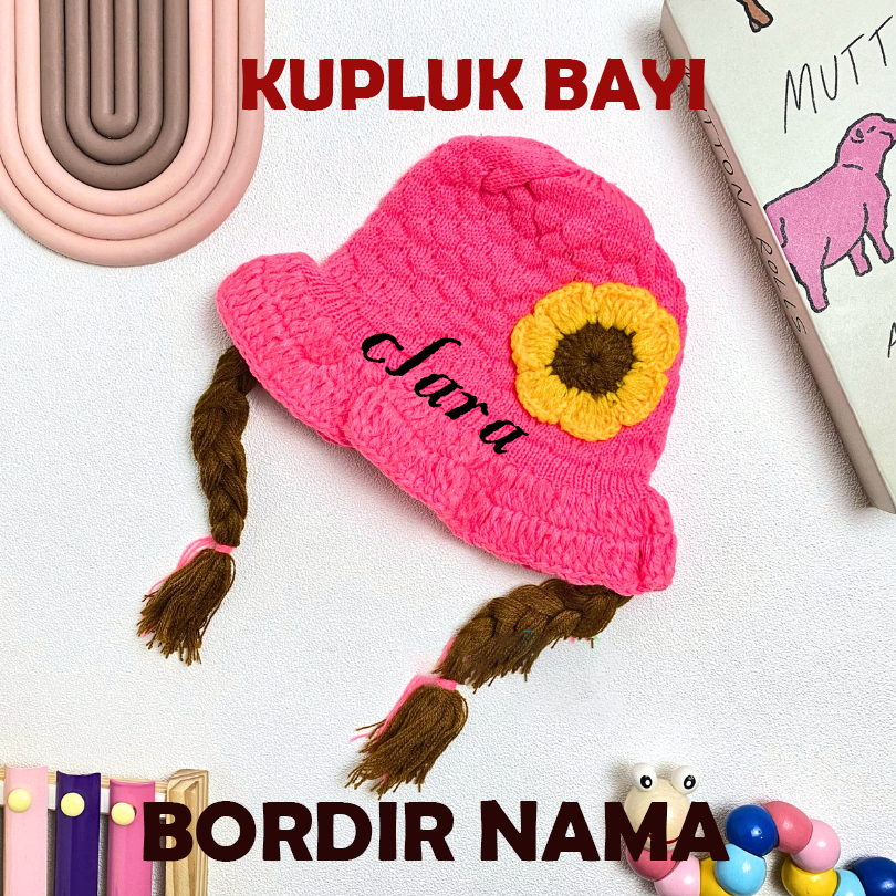 Kupluk Bordir Nama Bunga Matahari | Fashion Anak