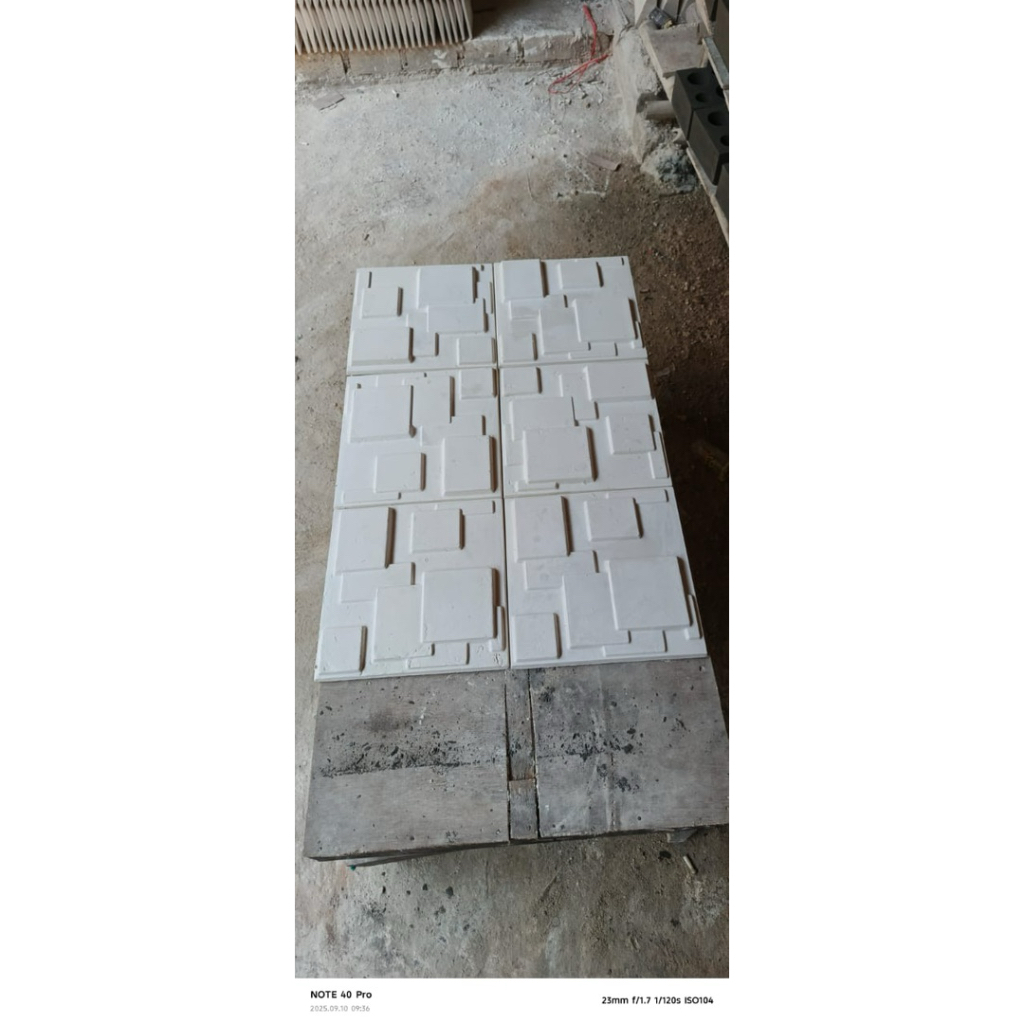Wall panel dinding beton ornamen 3D motif Kotak
