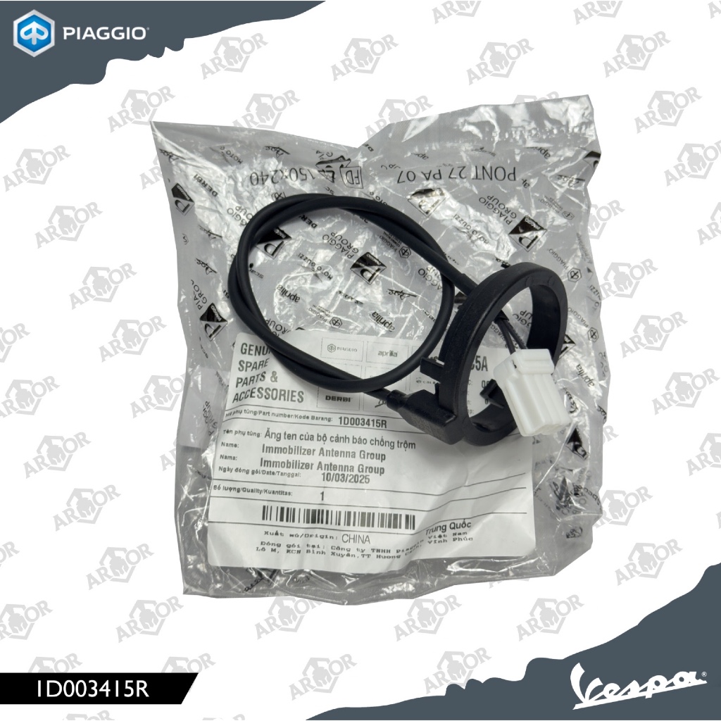 Antena Imobilizer 2V Dan Iget Vespa S LX LXV Sprint Primavera GTS Liberty Original Piaggio Vespa Ant