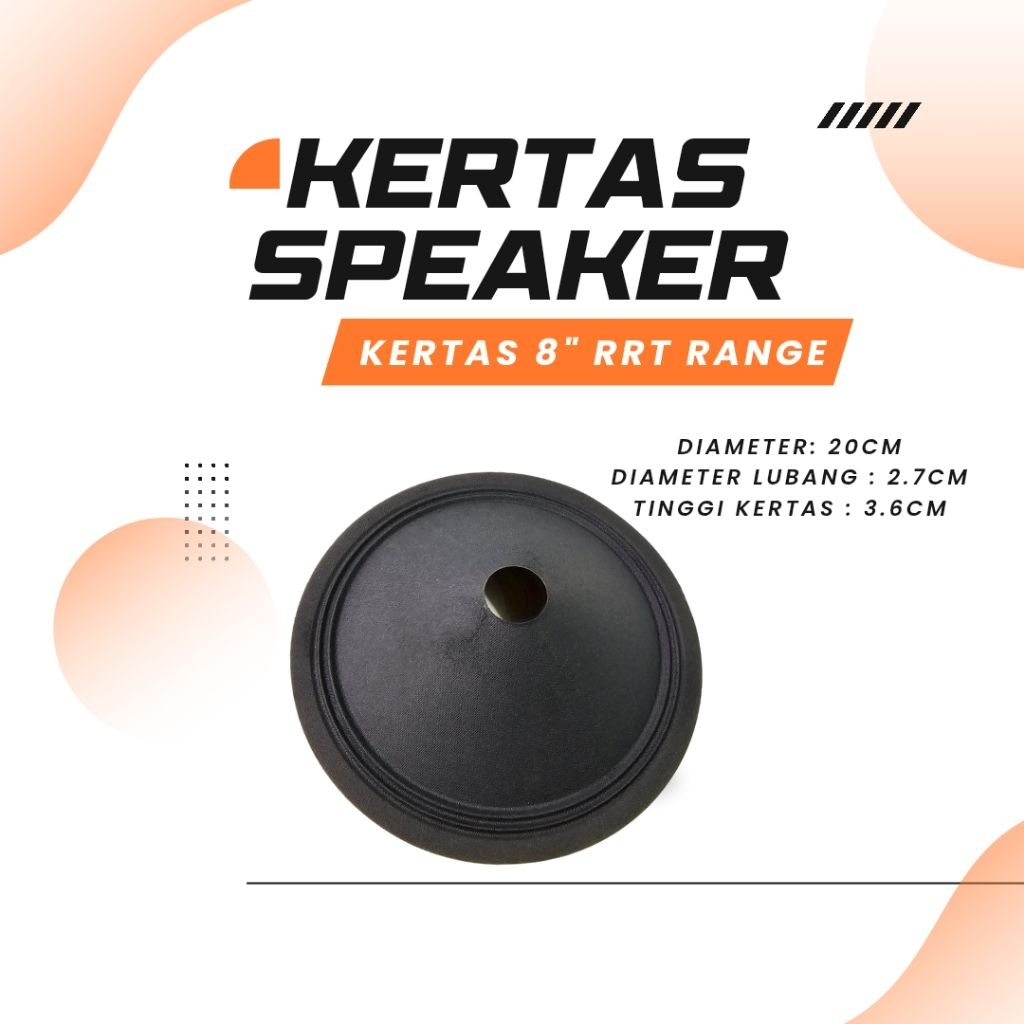 Surya Agung Kertas / Daun Speaker 8inch RRT range