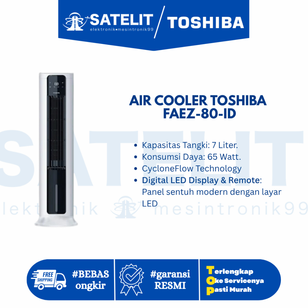 Toshiba Air Cooler FAEZ-80-ID – Pendingin Ruangan Hemat Listrik + Remote – Air Cooler Anti Panas