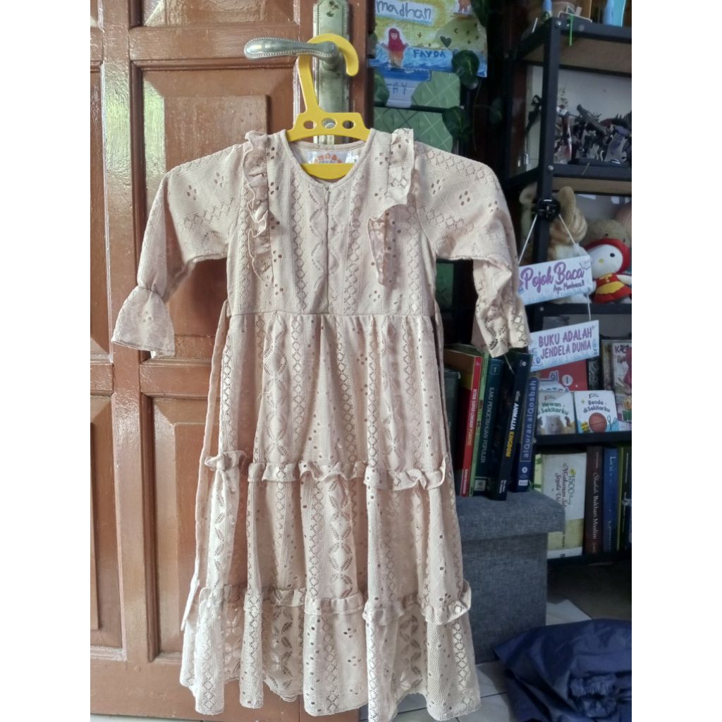 [PRELOVED] Gamis Brokat Kondangan Anak 3-4 Tahun Sofia Dress