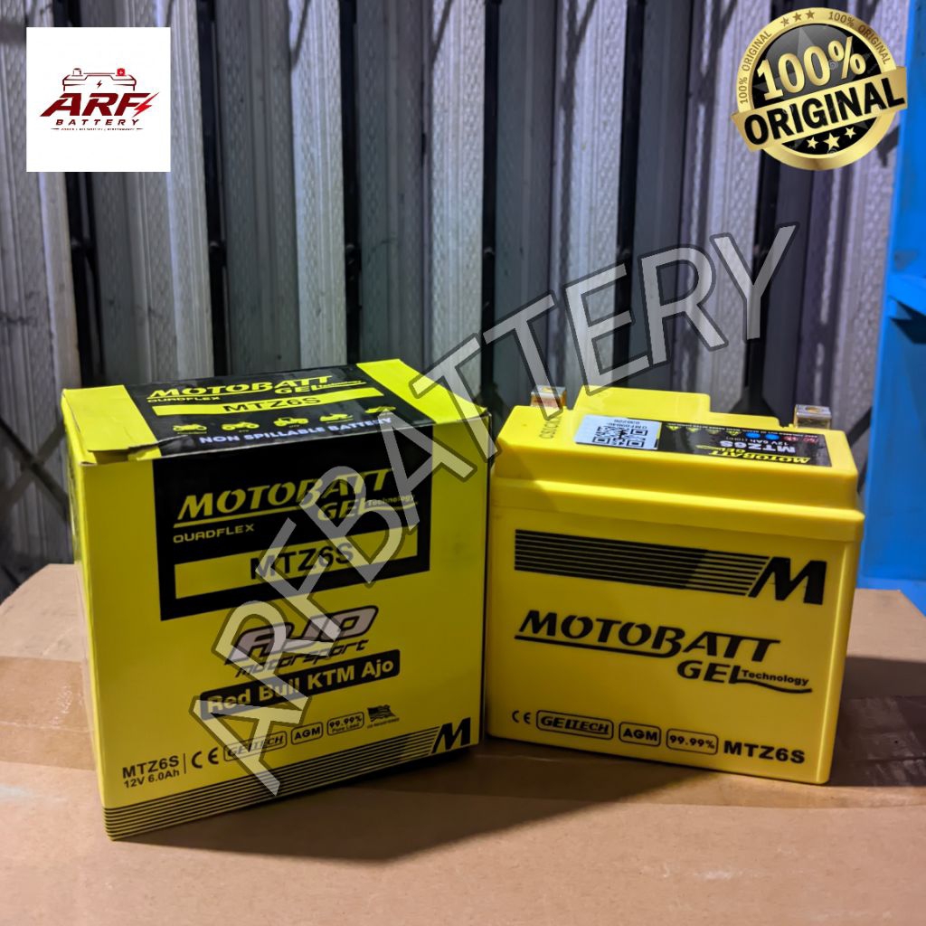 Aki Motor Motobatt Orginal GTZ6V / MTZ6V Kering Gel Vario 125,150,Beat Esp ISS, Beat Pop ISS, Beat D