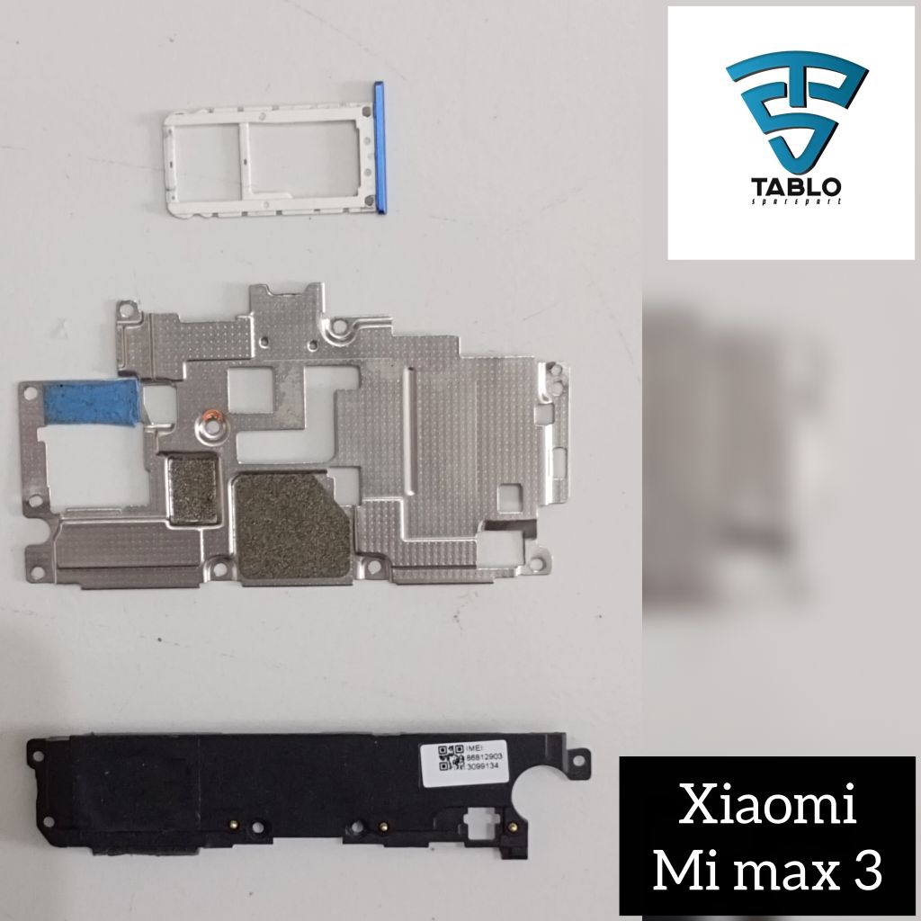cover mesin speaker bawah simtray Xiaomi mi max 3 ori copotan hp