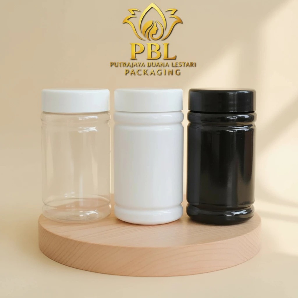 Botol Kapsul ProRound 100ml pet / Botol Kapsul Isi 60 / Botol Kemasan Kapsul Obat / Kemasan Tablet 1