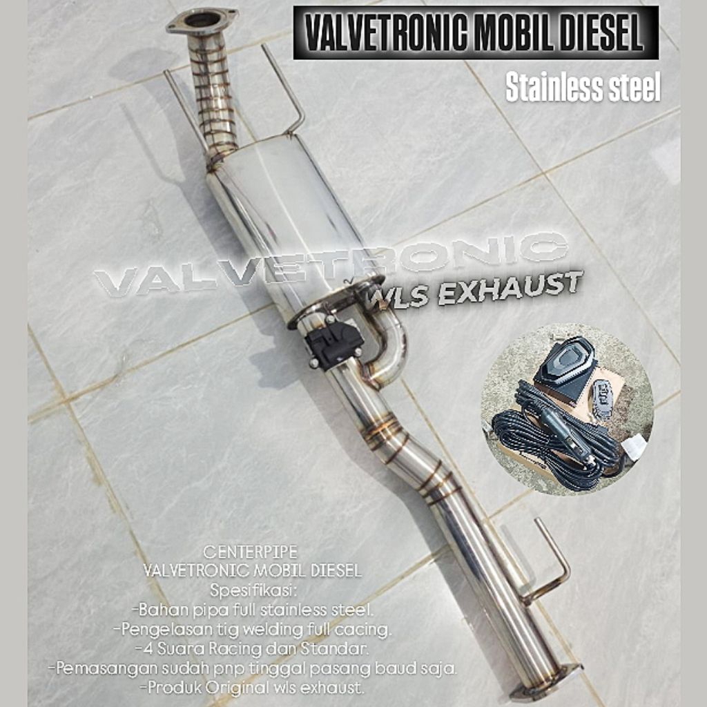 VALVETRONIC CENTERPIPE 4 SUARA MOBIL DIESEL INNOVA REBORN FORTUNER VRZ 2KD PNP STAINLESS STEEL ORIGI