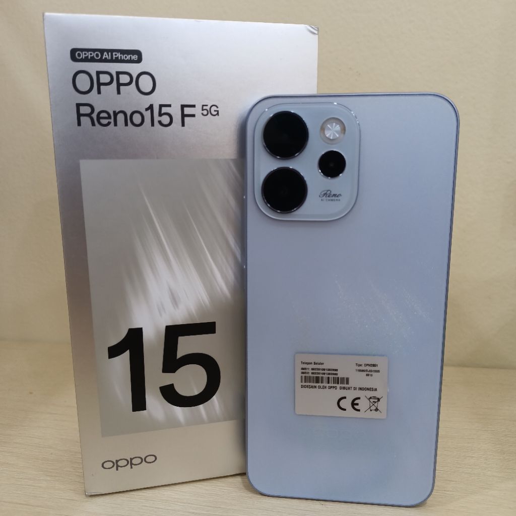 Handphone Oppo Reno 15F 5G Ram 8 128 GB BNOB Like New