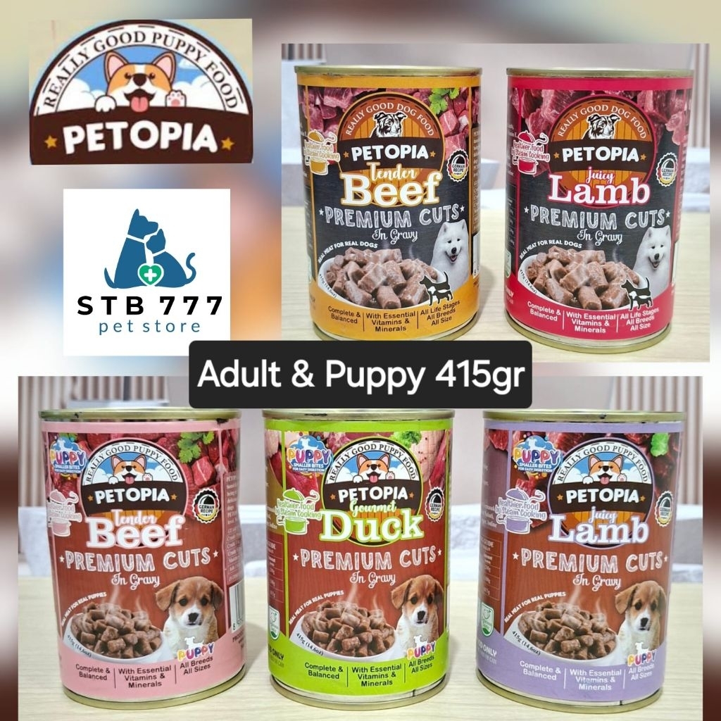 PETOPIA Premium Cuts Wet Dog food 415gr makanan basah anjing