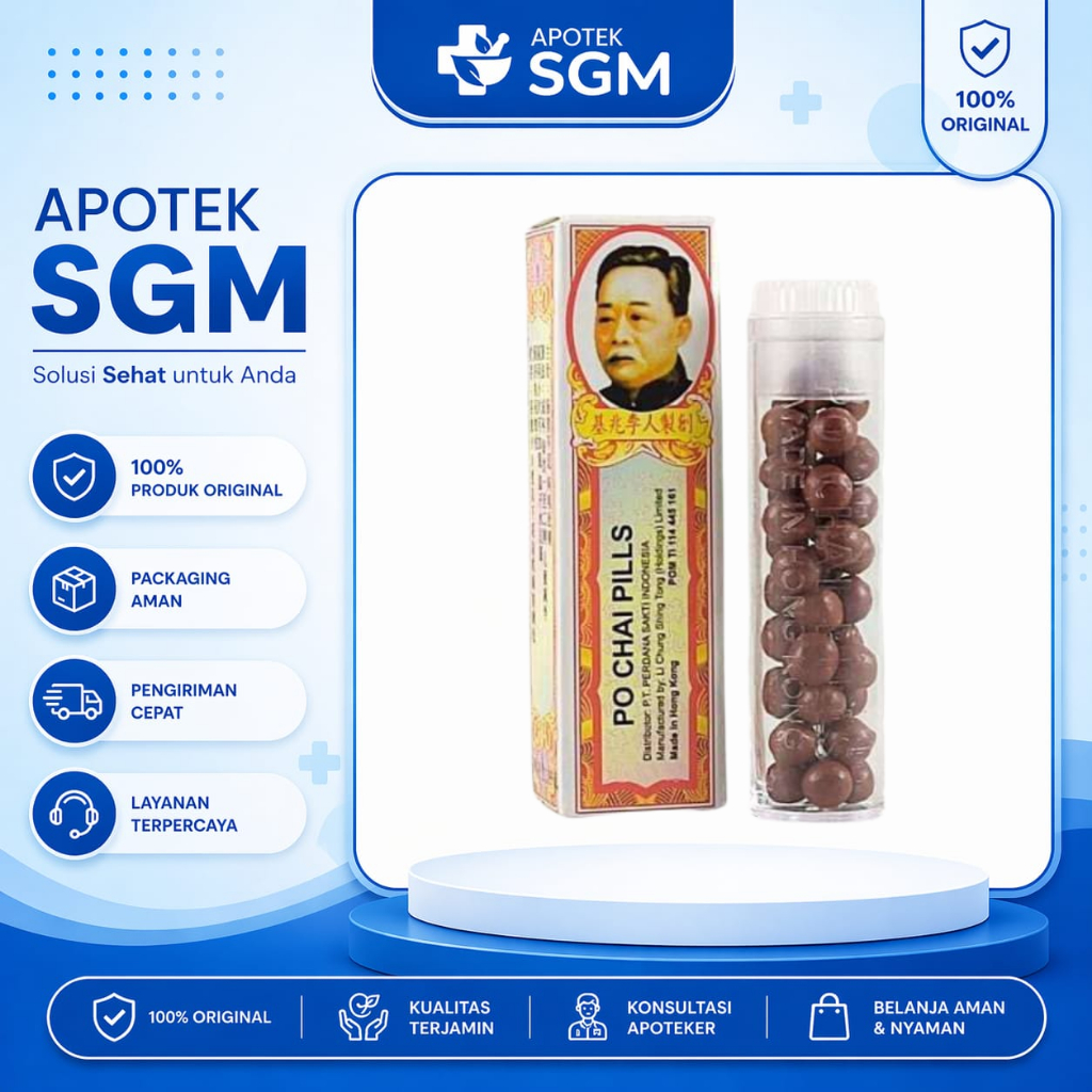 1 Botol Po Chai Pill - Meredakan Sakit Perut, Muntah, Diare