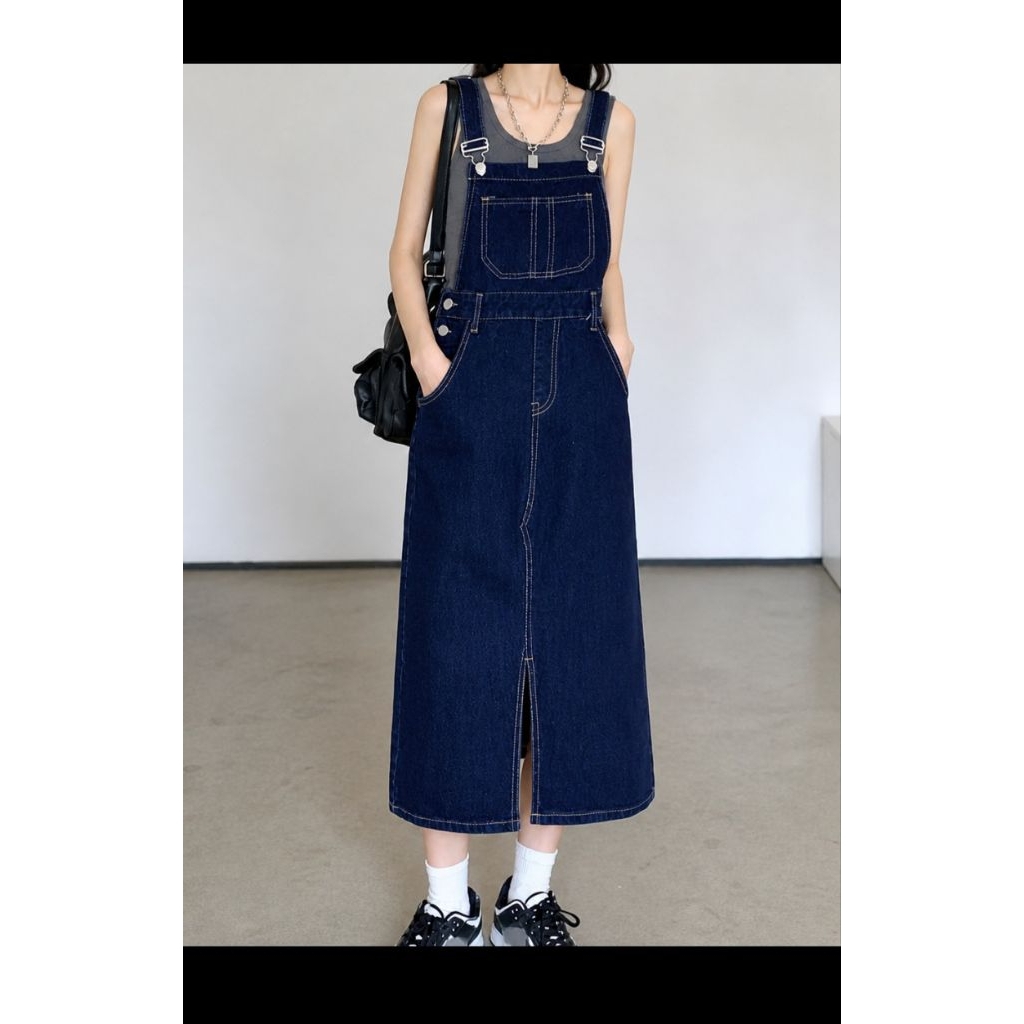 Preloved Jumpsuit Overall Rok Jeans Dress Gantung Kodok Denim