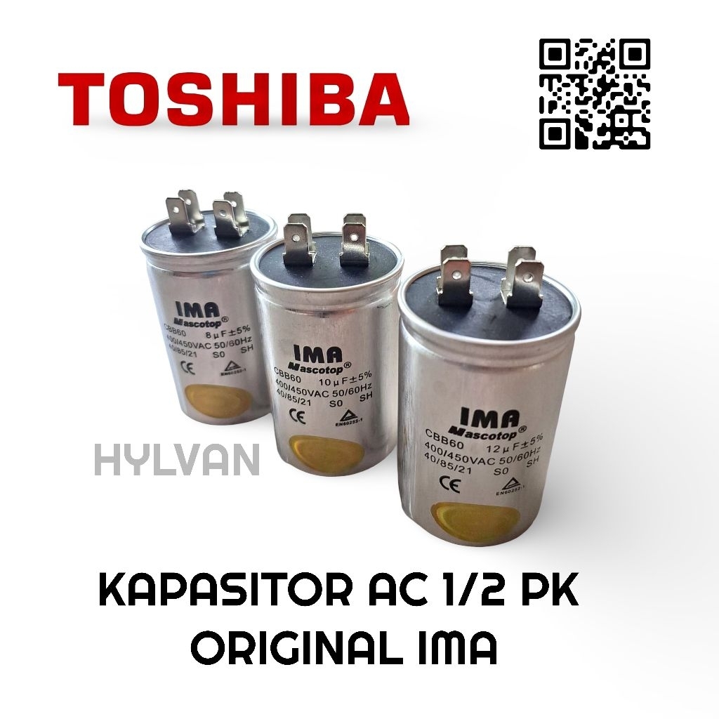 KAPASITOR KOMPRESOR OUTDOOR 1/2PK | AC 0,5PK TOSHIBA