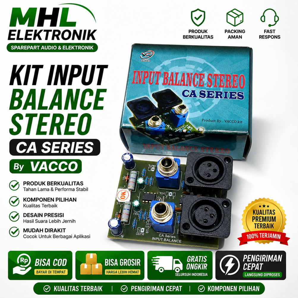 Kit Input Balance Stereo CA Series By Vacco