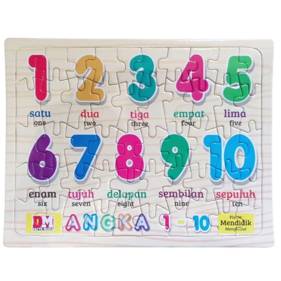 Puzzle Besar//Bongkar Pasang//Angka 1-10