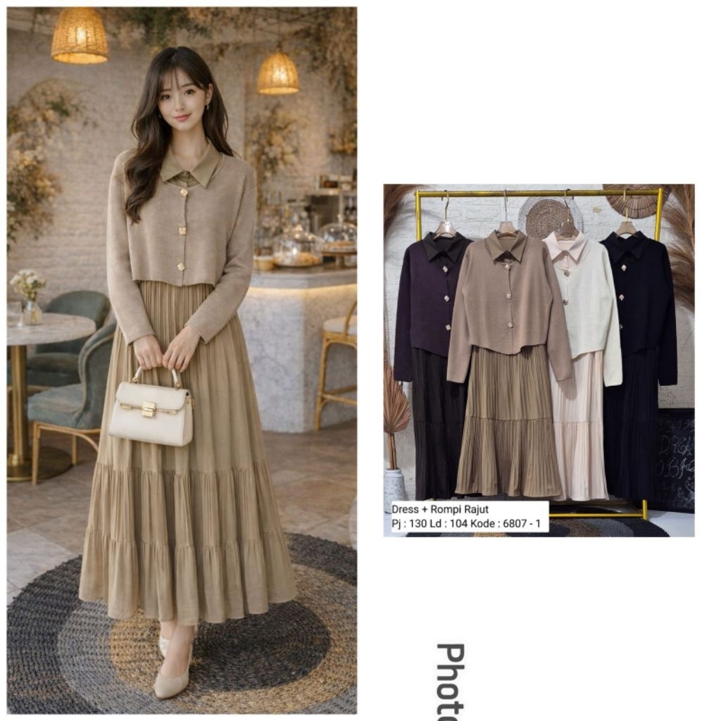 GAMIS SET CARDIGAN TERLARIS