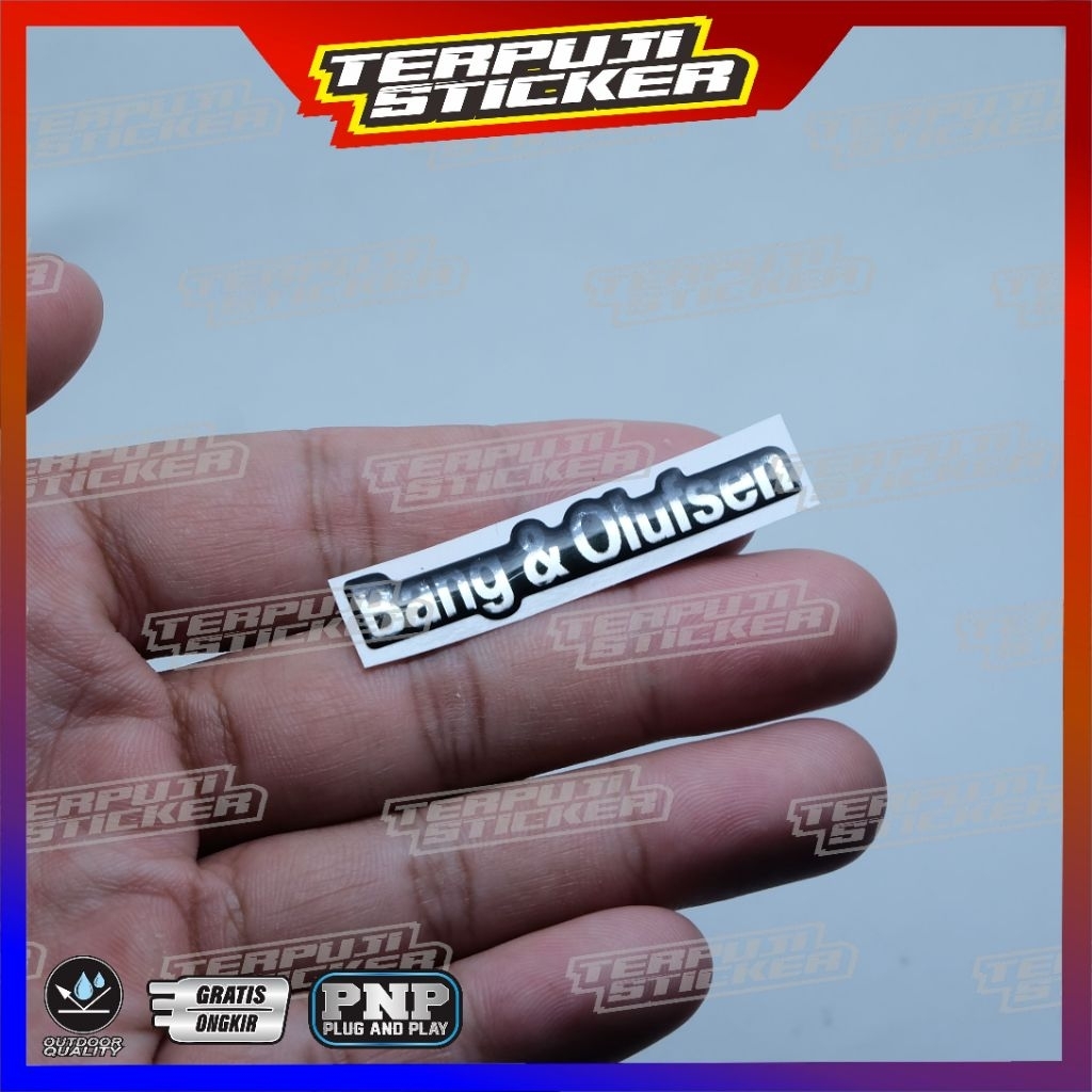 emblem timbul BANG & OLUFSEN speaker audio mobil/sticker bang & olufsen audio mobil