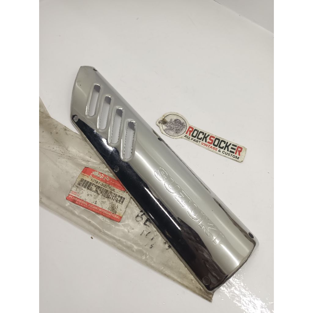 cover knalpot suzuki shogun r 110 shogun 110 original nos tameng knalpot suzuki shogun