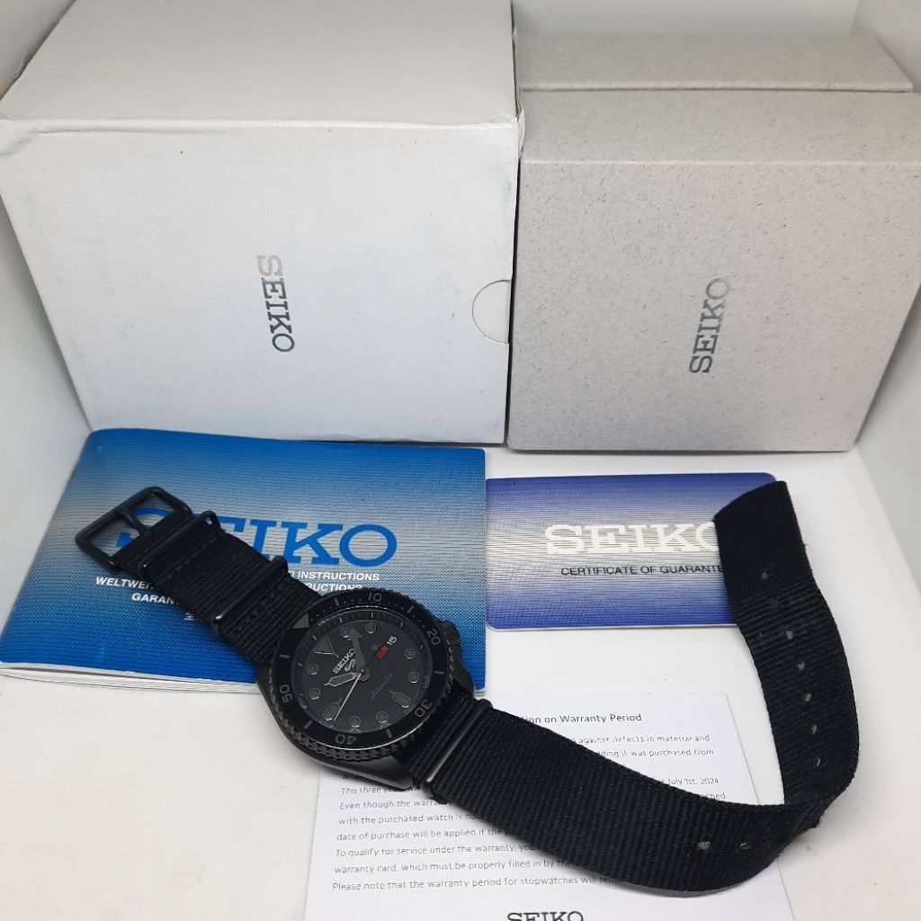 Seiko 5 SRPD79K1 Blackout Hitam Black 4R36-07G0 All Black SRPD79