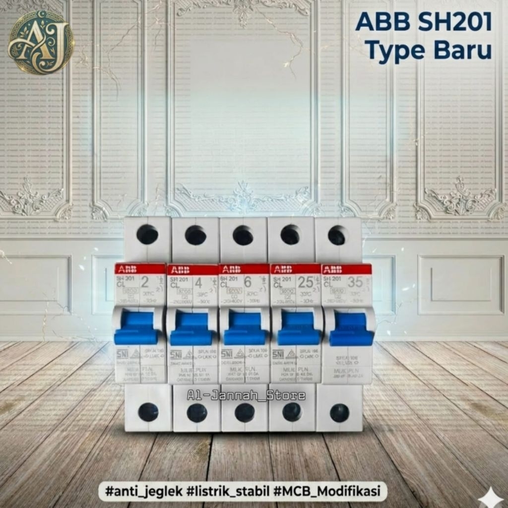 MCB ABB SH201 Original SNI Standar PLN 2A-63A