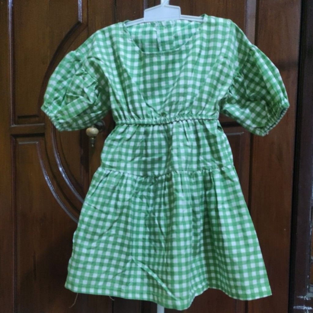 Dress Kotak kotak Anak perempuan