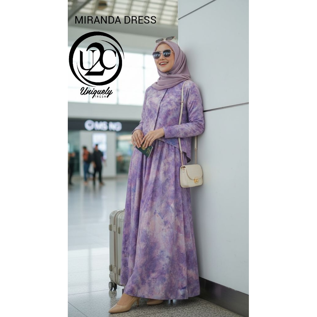 gamis dres miranda premium original u2c casual cantik real pict